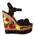 Dolce & Gabbana Multicolor Platform Wedges Sandals Charmeuse Shoes - Women’s Heels
